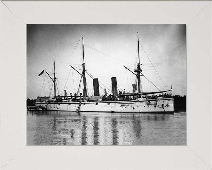 HMS Mercury (1878) Royal Navy Iris Class Cruiser Photo Print or Framed Photo Print - Hampshire Prints