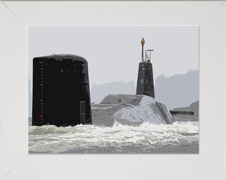 HMS Vanguard Submarine artwork Print - Canvas - Framed Print - Hampshire Prints