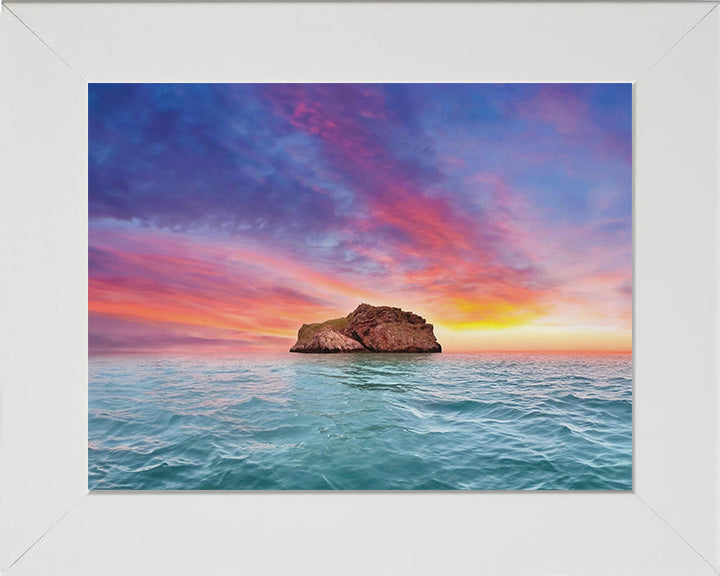 The Orestone Rock Devon at sunset Photo Print - Canvas - Framed Photo Print - Hampshire Prints