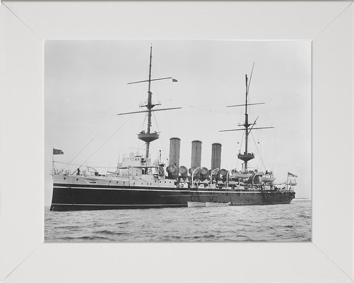 HMS Hyacinth (1898) Royal Navy Highflyer class cruiser Photo Print or Framed Print - Hampshire Prints