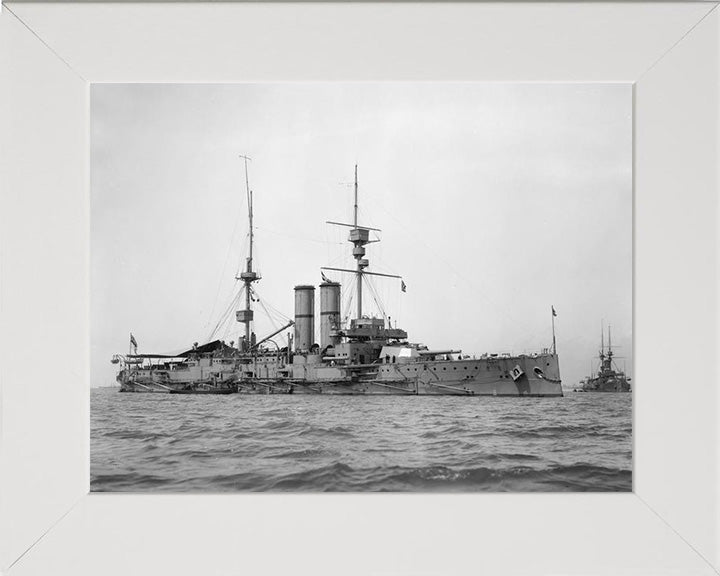 HMS Hibernia (1905) Royal Navy pre dreadnought Battleship Photo Print or Framed Print - Hampshire Prints