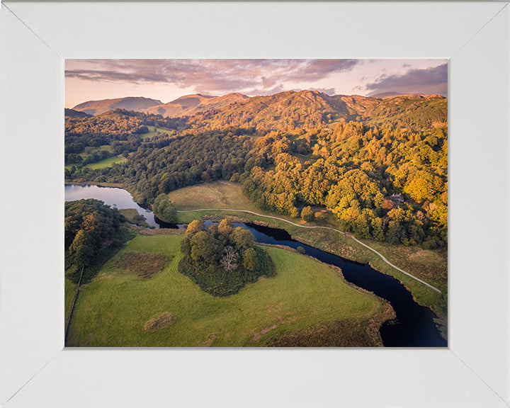 Elterwater the Lake District Cumbria from above Photo Print - Canvas - Framed Photo Print - Hampshire Prints