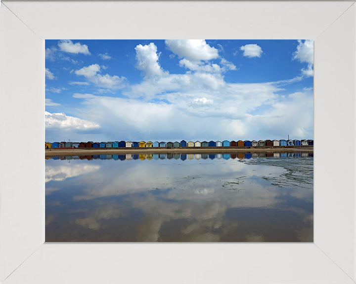 Beach hut reflections Clacton-on-Sea Essex Photo Print - Canvas - Framed Photo Print - Hampshire Prints