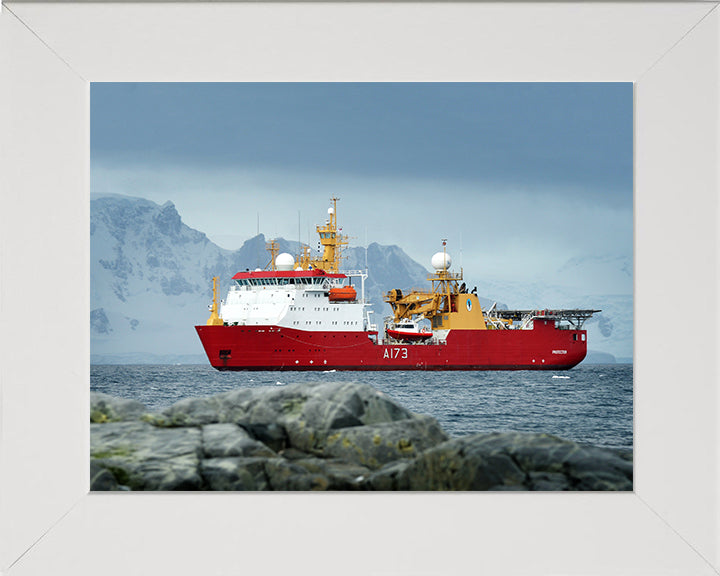 HMS Protector A173 Royal Navy Ice patrol ship Photo Print or Framed Print - Hampshire Prints