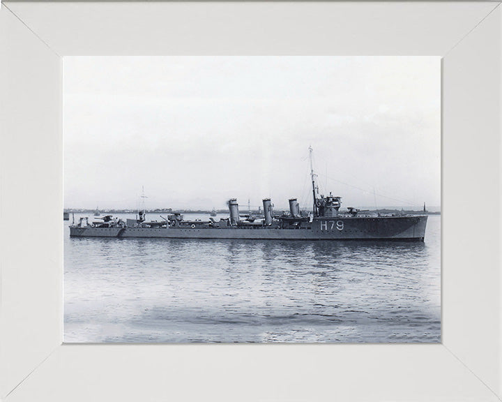 HMS Sceptre H79 Royal Navy R Class destroyer Photo Print or Framed Print - Hampshire Prints