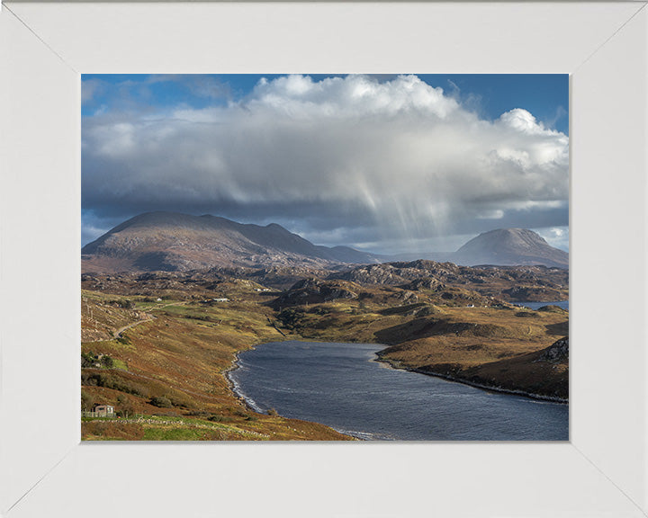 Rain clouds over Kinlochbervie Sutherland Scotland Photo Print - Canvas - Framed Photo Print - Hampshire Prints