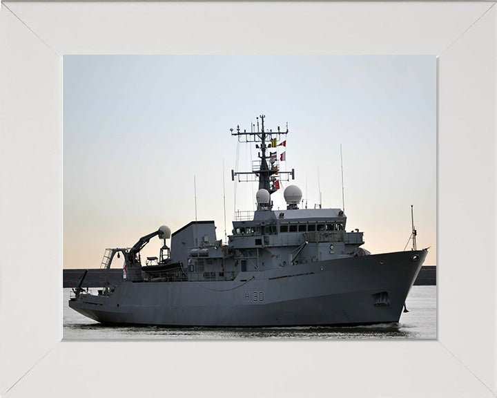 HMS Roebuck H130 Royal Navy coastal survey vessel Photo Print or Framed Print - Hampshire Prints