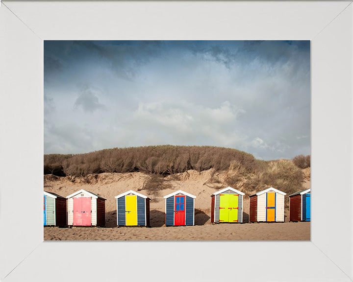 Saunton Sands beach huts Devon Photo Print - Canvas - Framed Photo Print - Hampshire Prints