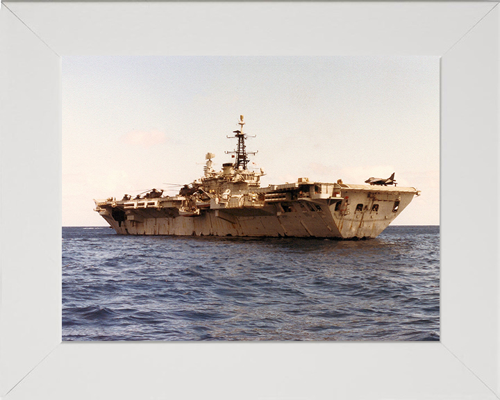 HMS Hermes R12 Royal Navy Centaur class Aircraft carrier Photo Print or Framed Print - Hampshire Prints