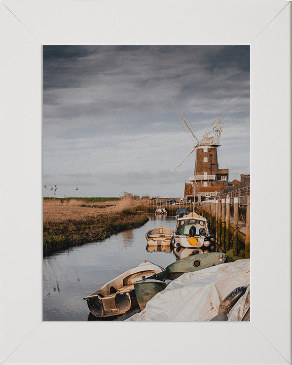 Boats as Cley next the Sea windmill Norfolk Photo Print - Canvas - Framed Photo Print - Hampshire Prints