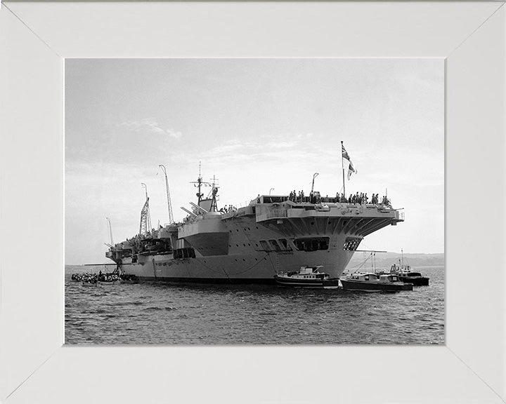 HMS Victorious R38 Royal Navy Illustrious class Aircraft Carrier Photo Print or Framed Print - Hampshire Prints