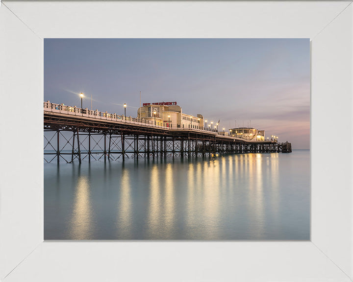 Worthing Pier West Sussex after sunset Photo Print - Canvas - Framed Photo Print - Hampshire Prints