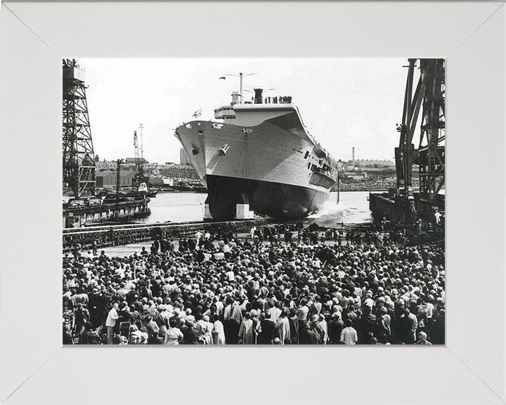 HMS Ark Royal R07 Royal Navy Invincible class aircraft carrier Launch Photo Print or Framed Print - Hampshire Prints