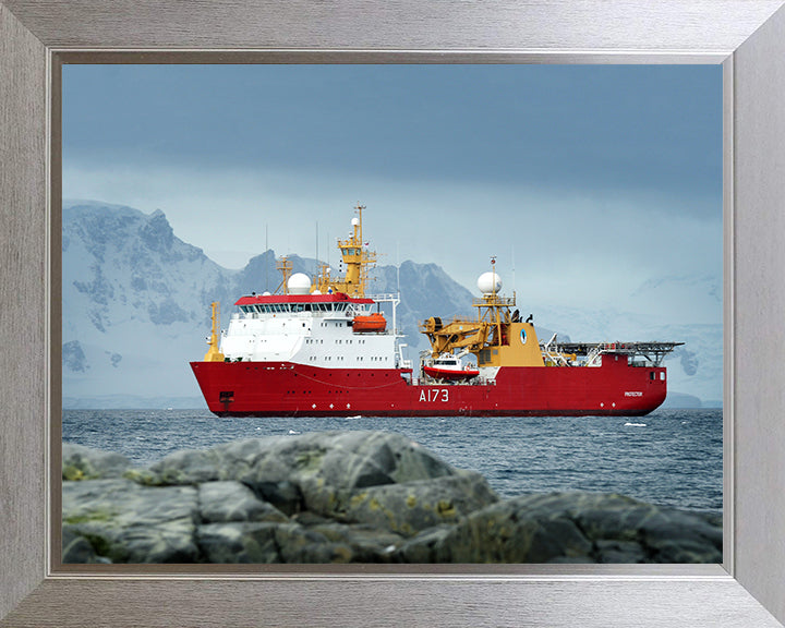 HMS Protector A173 Royal Navy Ice patrol ship Photo Print or Framed Print - Hampshire Prints