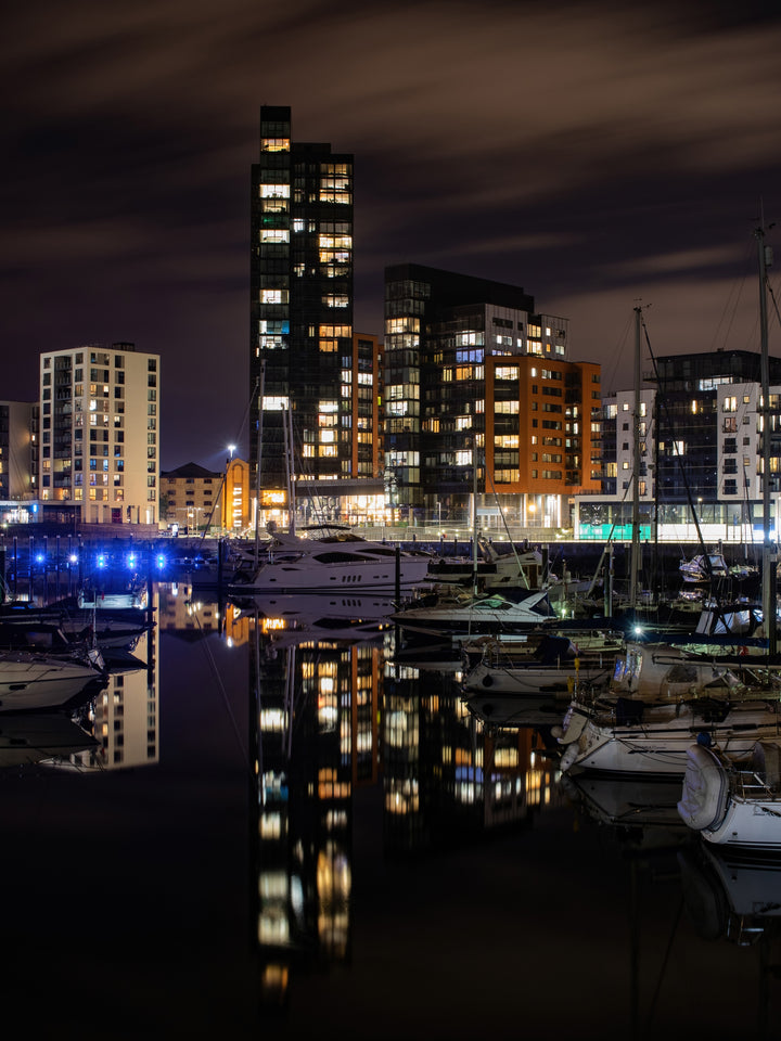 Ocean Village in Southampton at night Photo Print - Canvas - Framed Photo Print - Hampshire Prints