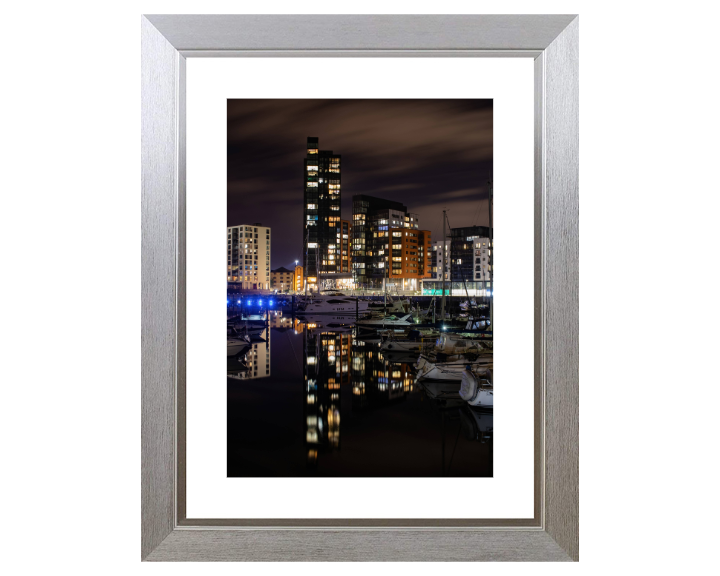 Ocean Village in Southampton at night Photo Print - Canvas - Framed Photo Print - Hampshire Prints