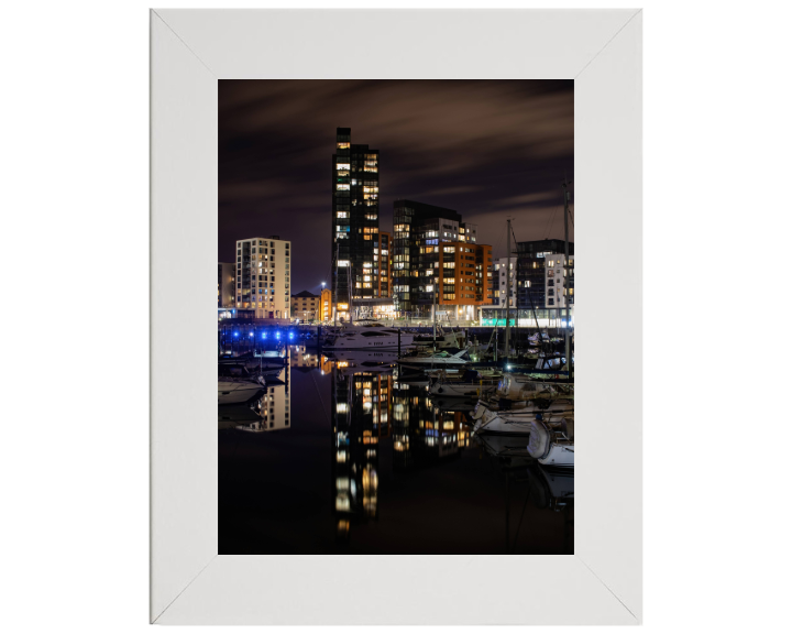 Ocean Village in Southampton at night Photo Print - Canvas - Framed Photo Print - Hampshire Prints