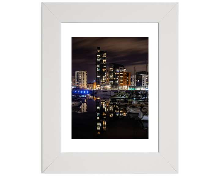 Ocean Village in Southampton at night Photo Print - Canvas - Framed Photo Print - Hampshire Prints