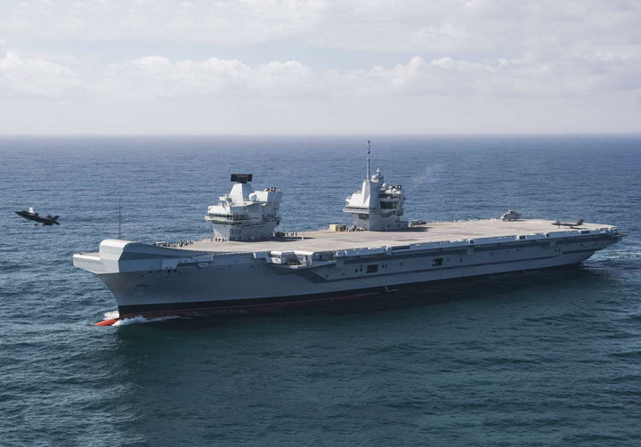 HMS Queen Elizabeth R08 Royal Navy Queen Elizabeth Class Aircraft Carrier Photo Print or Framed Print - Hampshire Prints