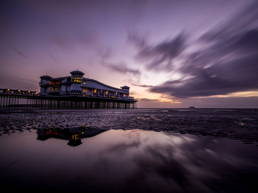 The Grand Pier Weston-super-Mare Somerset at sunset Photo Print - Canvas - Framed Photo Print - Hampshire Prints