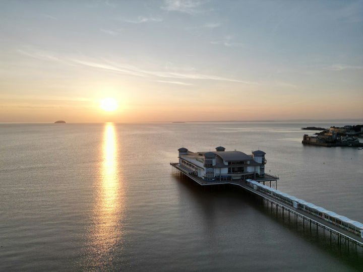 Weston-super-Mare pier Somerset from above Photo Print - Canvas - Framed Photo Print - Hampshire Prints