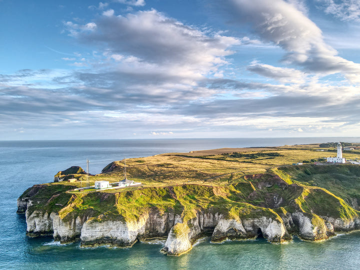 Flamborough Head Lighthouse Yorkshire from above Photo Print - Canvas - Framed Photo Print - Hampshire Prints