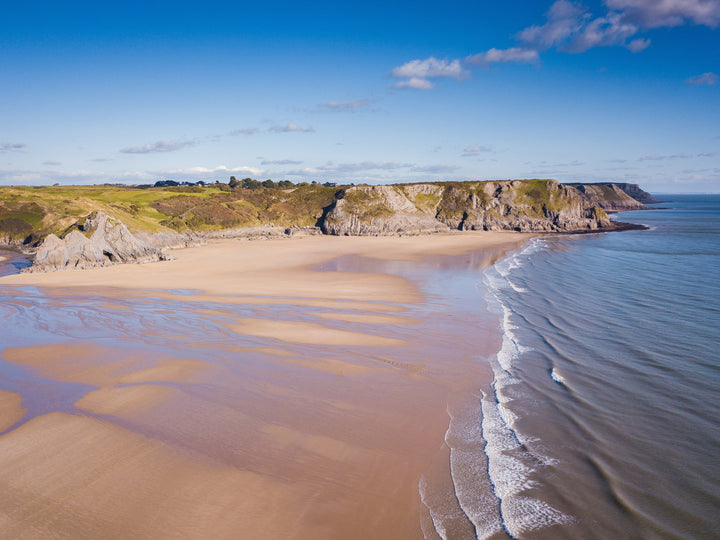 Three Cliffs Bay beach Wales Photo Print - Canvas - Framed Photo Print - Hampshire Prints