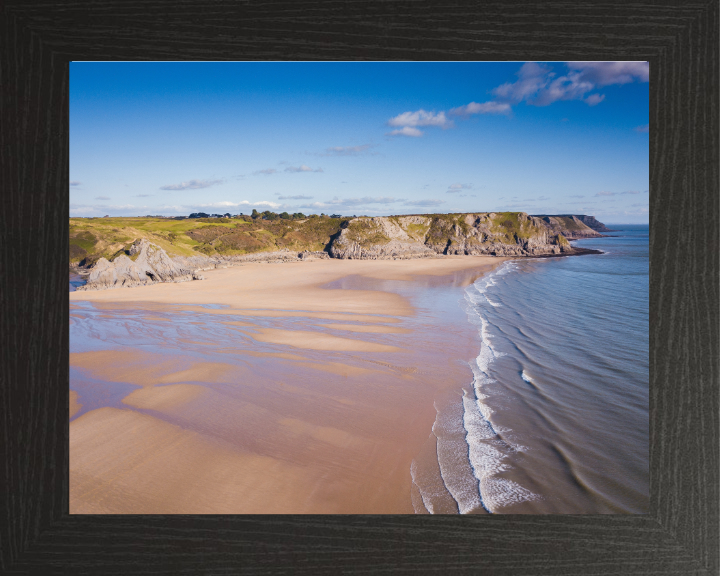 Three Cliffs Bay beach Wales Photo Print - Canvas - Framed Photo Print - Hampshire Prints