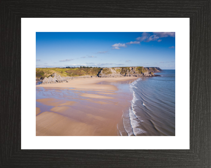 Three Cliffs Bay beach Wales Photo Print - Canvas - Framed Photo Print - Hampshire Prints