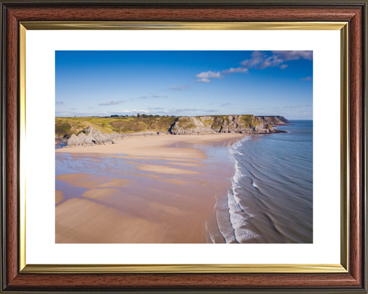 Three Cliffs Bay beach Wales Photo Print - Canvas - Framed Photo Print - Hampshire Prints