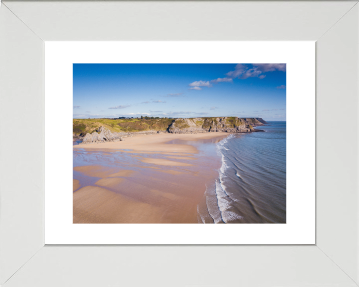 Three Cliffs Bay beach Wales Photo Print - Canvas - Framed Photo Print - Hampshire Prints