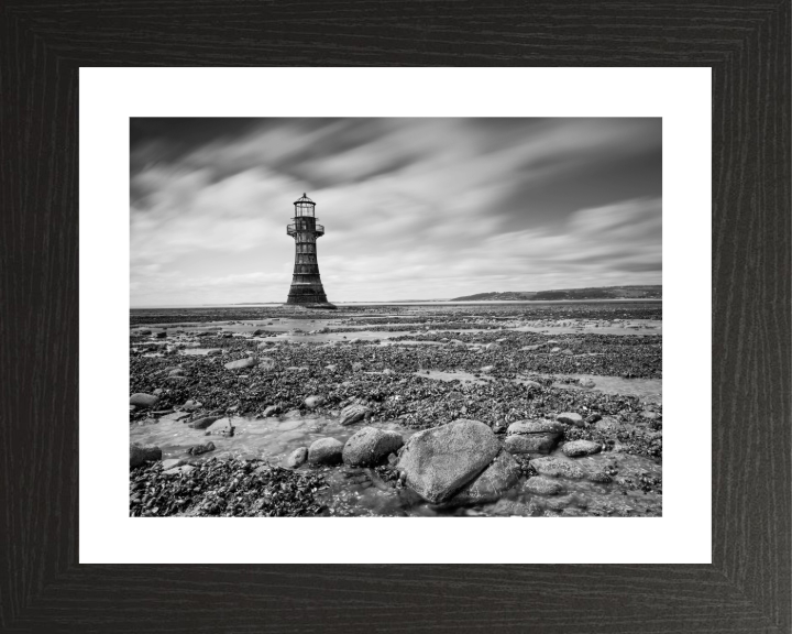 Whiteford Point Lighthouse Wales black and white Photo Print - Canvas - Framed Photo Print - Hampshire Prints