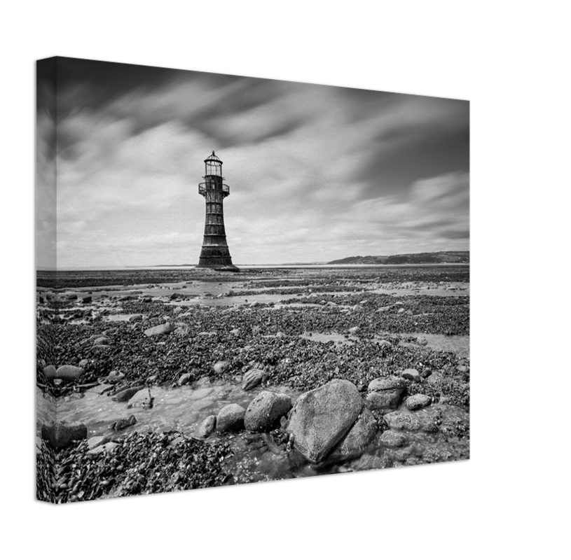 Whiteford Point Lighthouse Wales black and white Photo Print - Canvas - Framed Photo Print - Hampshire Prints