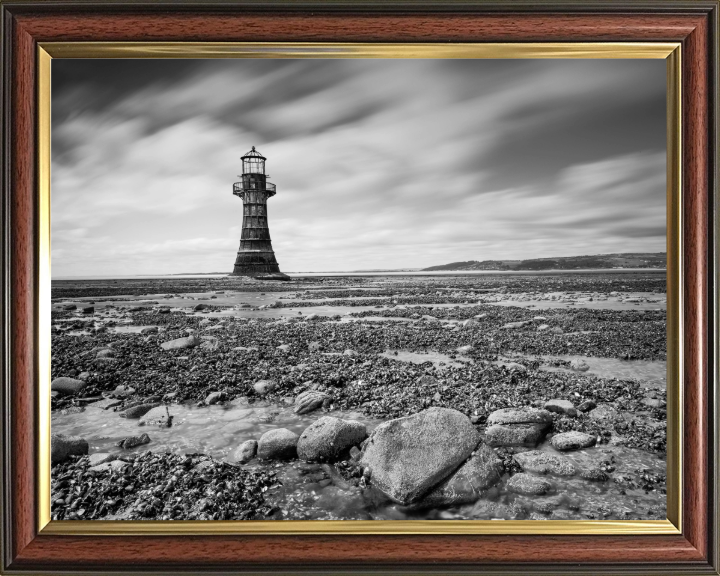 Whiteford Point Lighthouse Wales black and white Photo Print - Canvas - Framed Photo Print - Hampshire Prints