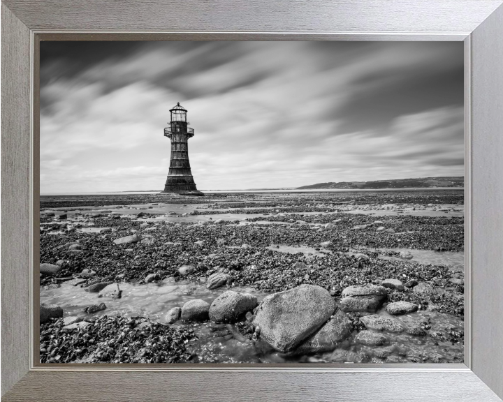 Whiteford Point Lighthouse Wales black and white Photo Print - Canvas - Framed Photo Print - Hampshire Prints