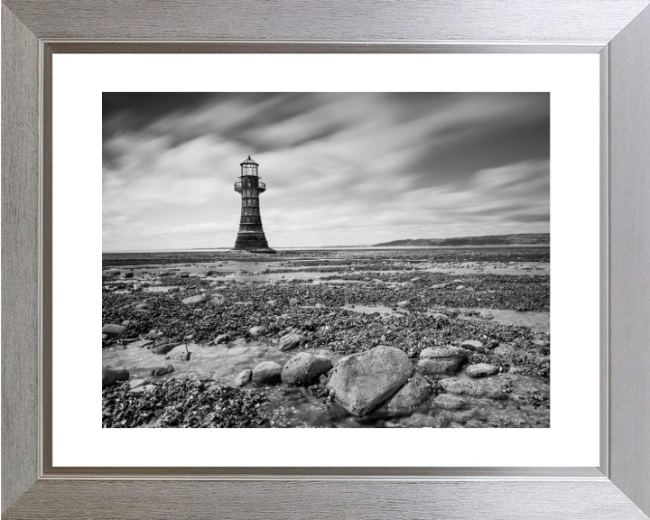 Whiteford Point Lighthouse Wales black and white Photo Print - Canvas - Framed Photo Print - Hampshire Prints