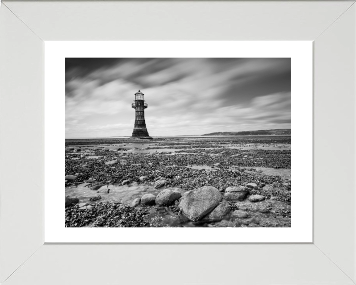 Whiteford Point Lighthouse Wales black and white Photo Print - Canvas - Framed Photo Print - Hampshire Prints