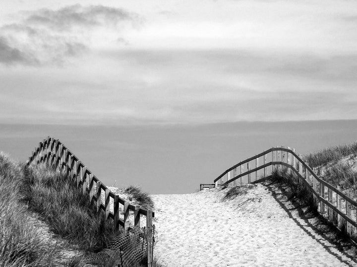 Path to Horsey Gap beach Norfolk black and white Photo Print - Canvas - Framed Photo Print - Hampshire Prints