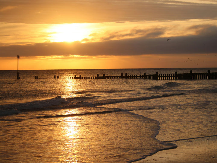 Overstrand Beach Norfolk at sunset Photo Print - Canvas - Framed Photo Print - Hampshire Prints