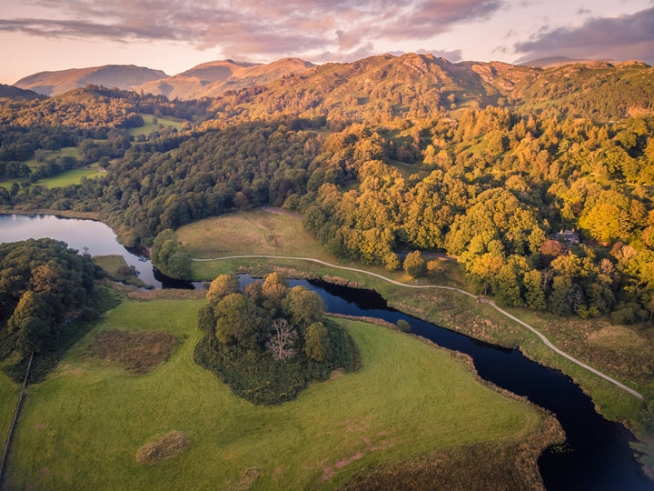 Elterwater the Lake District Cumbria from above Photo Print - Canvas - Framed Photo Print - Hampshire Prints