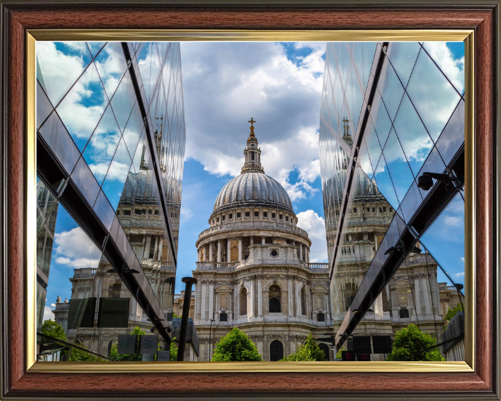 St Paul's cathedral reflections London Photo Print - Canvas - Framed Photo Print - Hampshire Prints