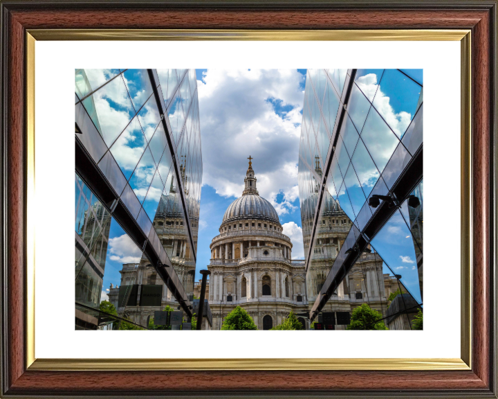 St Paul's cathedral reflections London Photo Print - Canvas - Framed Photo Print - Hampshire Prints