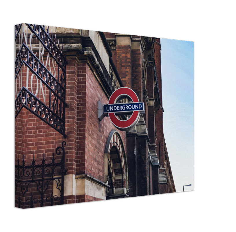 London underground sign Photo Print - Canvas - Framed Photo Print - Hampshire Prints