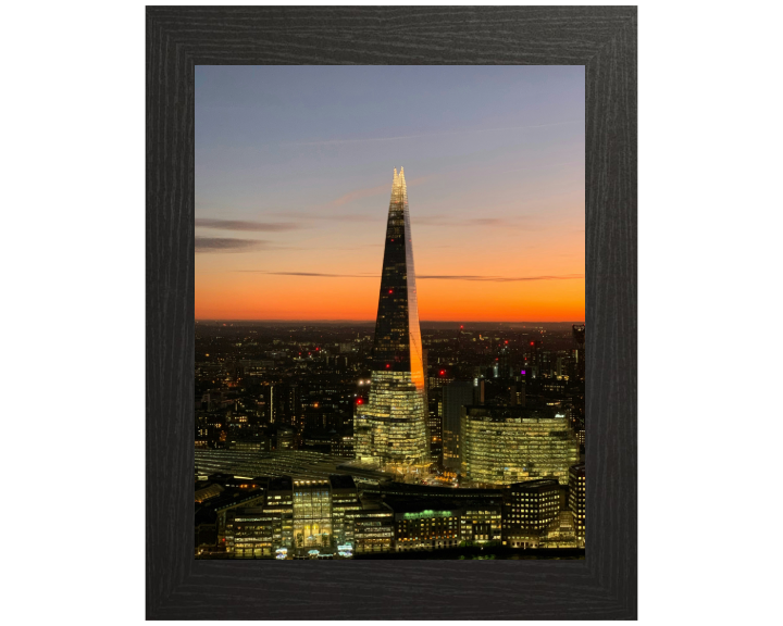 The shard London at sunset Photo Print - Canvas - Framed Photo Print - Hampshire Prints