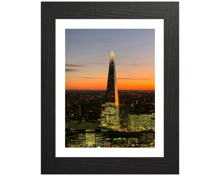 The shard London at sunset Photo Print - Canvas - Framed Photo Print - Hampshire Prints