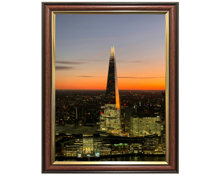 The shard London at sunset Photo Print - Canvas - Framed Photo Print - Hampshire Prints