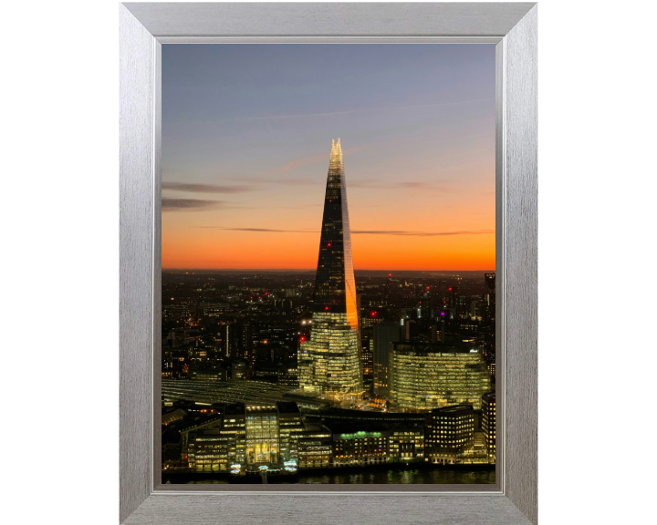 The shard London at sunset Photo Print - Canvas - Framed Photo Print - Hampshire Prints