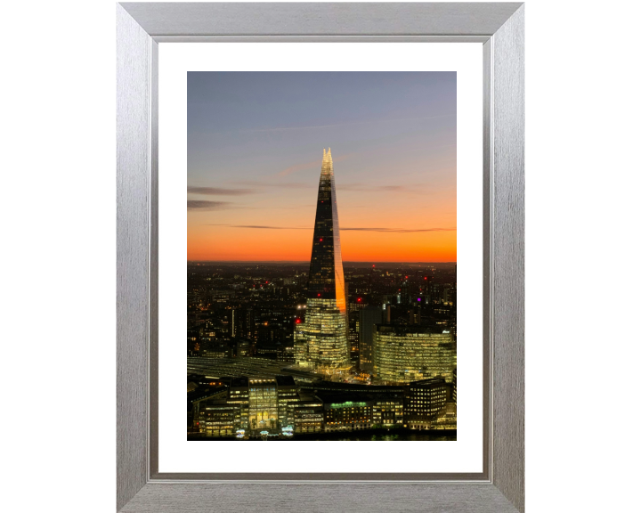 The shard London at sunset Photo Print - Canvas - Framed Photo Print - Hampshire Prints