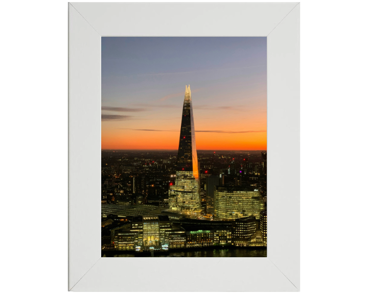 The shard London at sunset Photo Print - Canvas - Framed Photo Print - Hampshire Prints