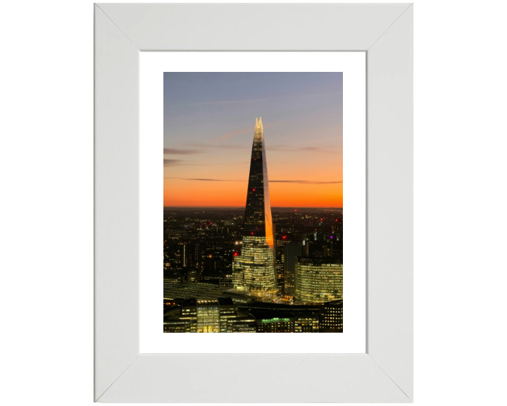 The shard London at sunset Photo Print - Canvas - Framed Photo Print - Hampshire Prints